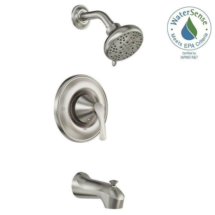 Moen 82550SRN Darcy Spot Resist Brushed Nickel Tub Shower Faucet Posi-Temp New