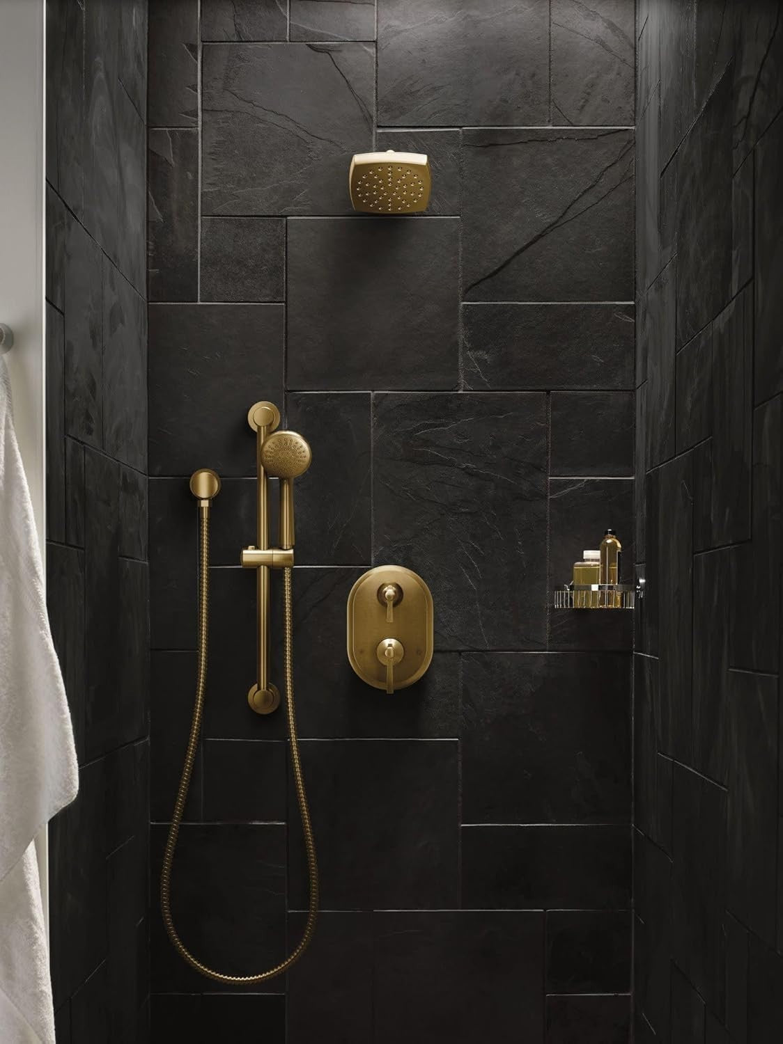 Moen 3868EPBG Brushed Gold Handheld Shower Head with Slide Bar WaterSense New