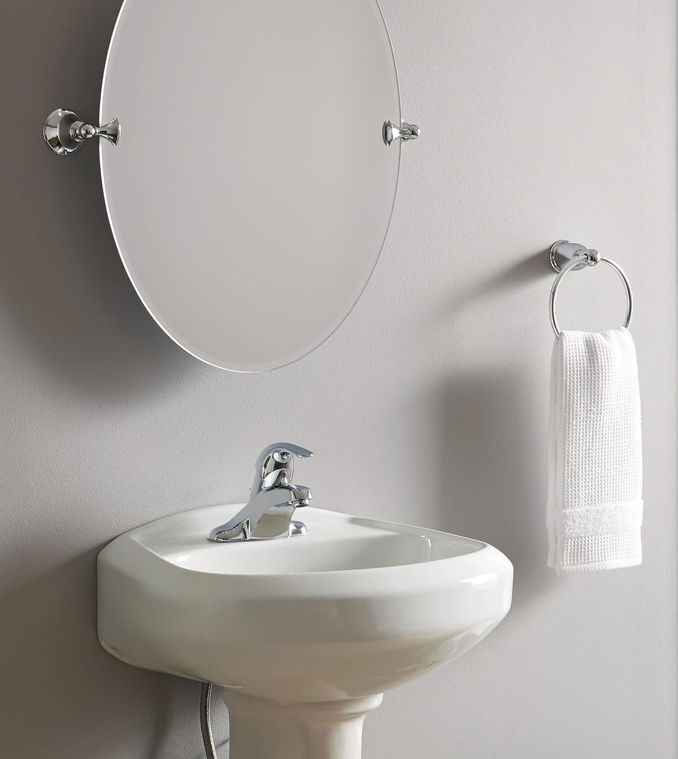 Moen WS84503 Adler Chrome Single-Handle Low Arc Centerset Bathroom Faucet