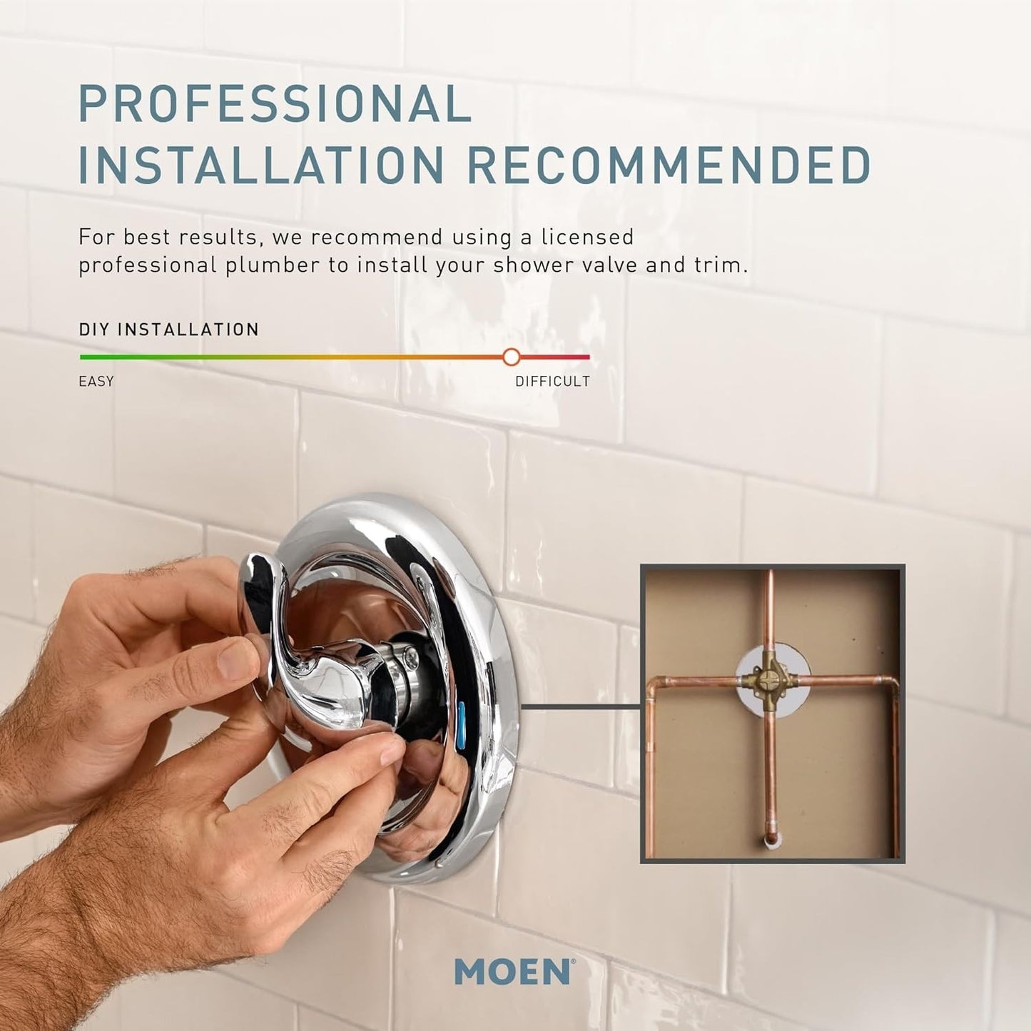 Moen 82775BL Beric Matte Black Tub Shower Faucet 5-Spray Posi-Temp Trim New