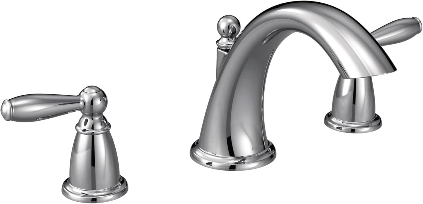Moen T4943 Brantford Chrome 2-Handle Low Arc Roman Tub Faucet Trim New