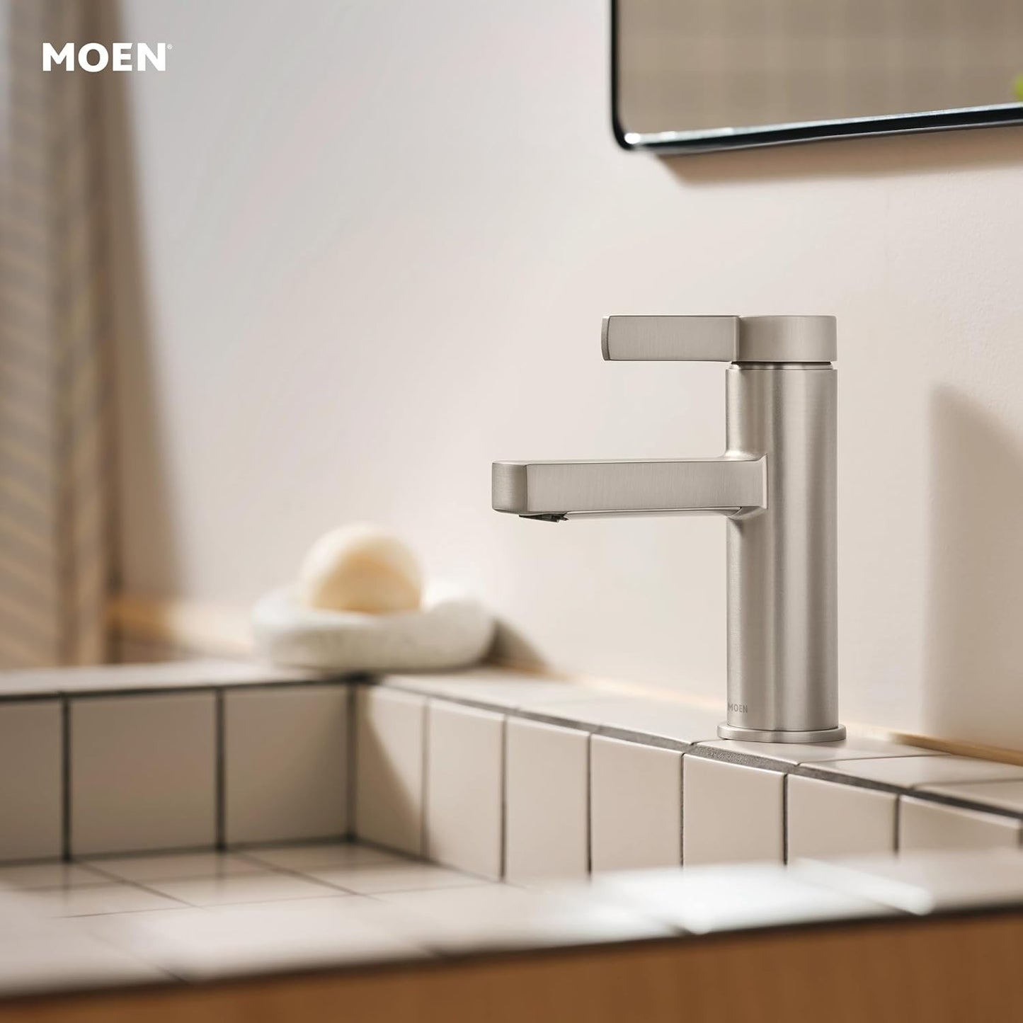 Moen Beric 84774SRN One-handle Bathroom Sink Faucet,Brushed Nickel *NEW*