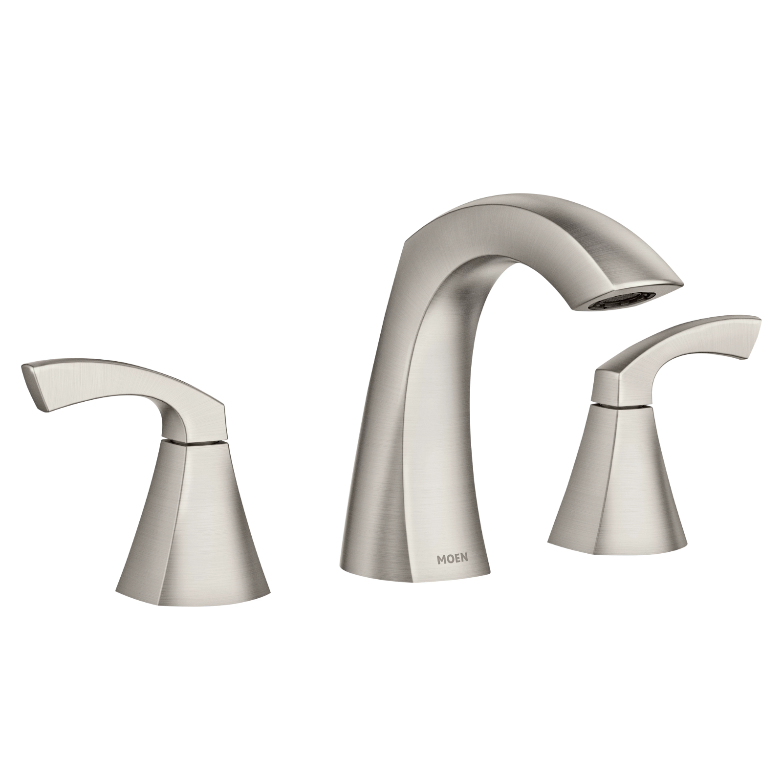 Moen 84504SRN Lindor Spot Resist Brushed Nickel Two-Handle High Arc Widespread