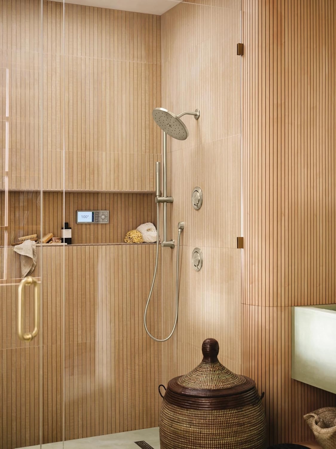 Moen 3887EPBN Level Collection Hand Shower Package with Hose and Slide Bar