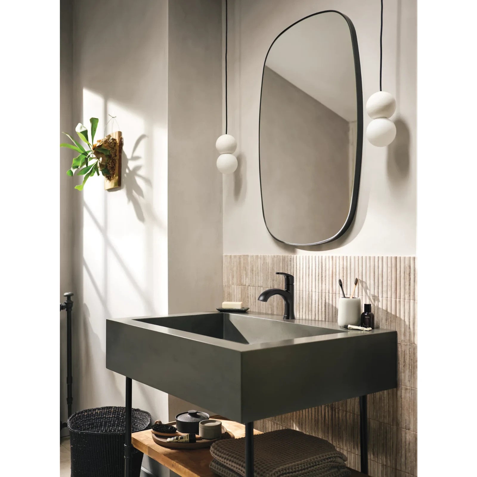 Moen Karis 84346BL Bathroom Faucet Matte Black One Handle High Arc