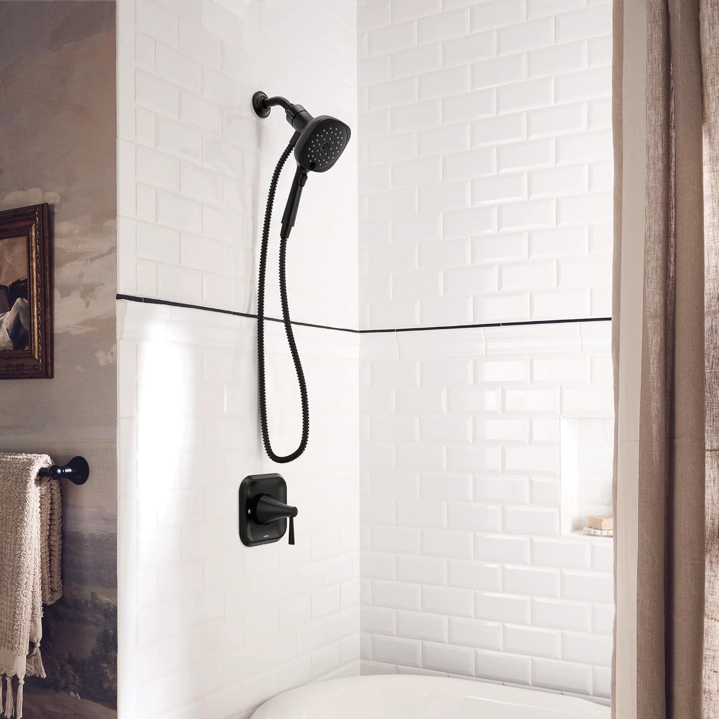 Moen 82023BL Ronan Matte Black Posi-Temp Shower Only Faucet Kit
