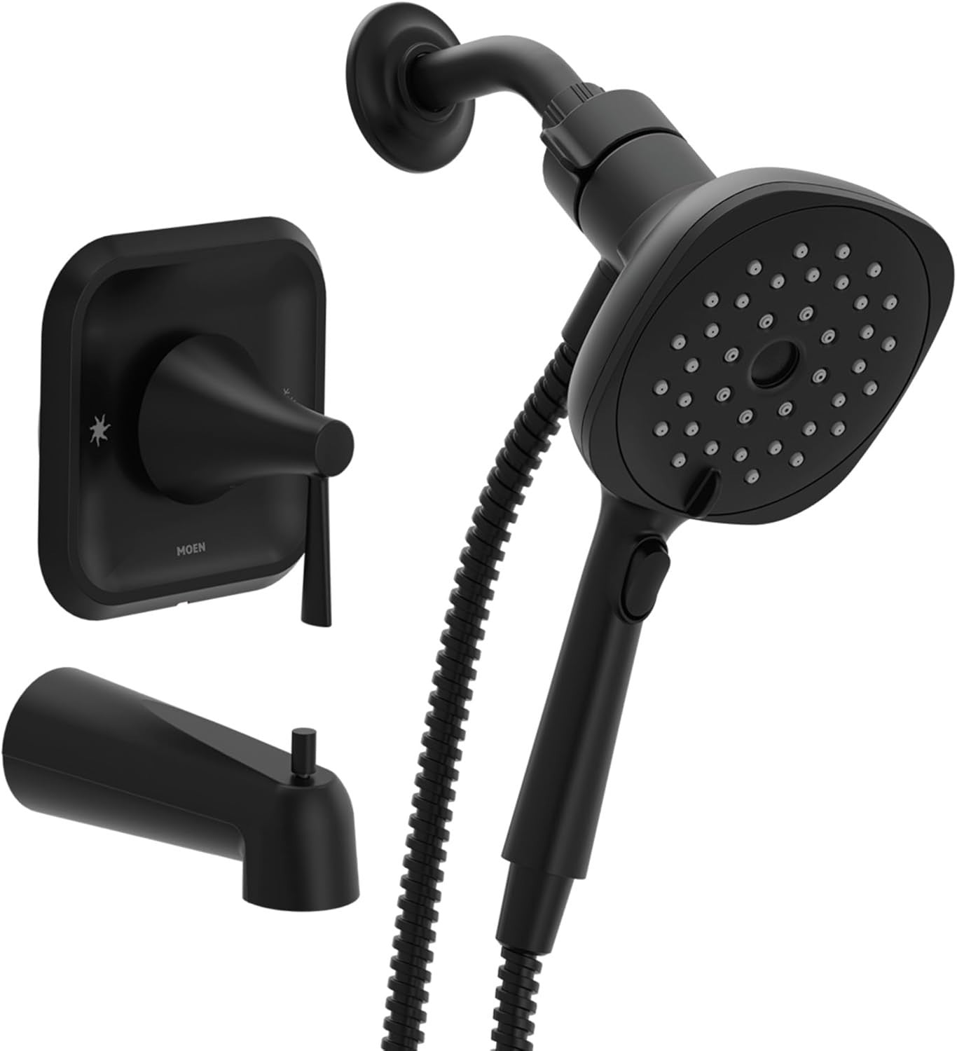 Moen 82022BL Ronan Posi-Temp Tub and Shower Trim Kit Matte Black