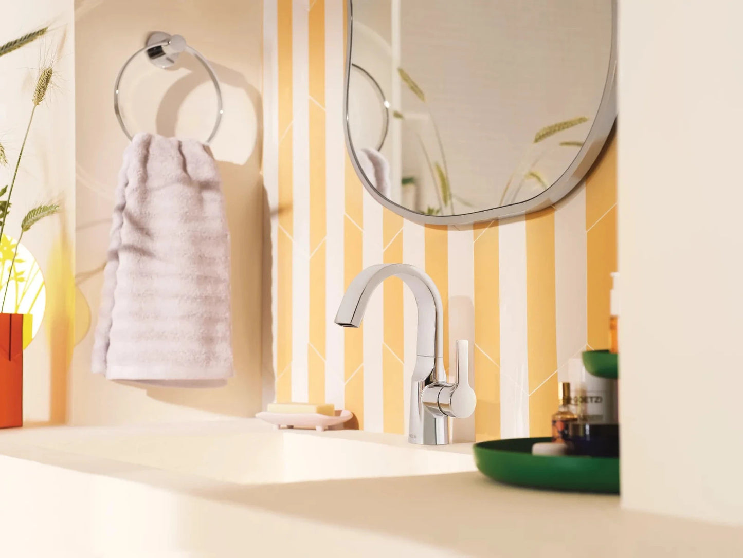 Moen 84156 Avri Single Handle High Arc Bathroom Faucet Chrome New