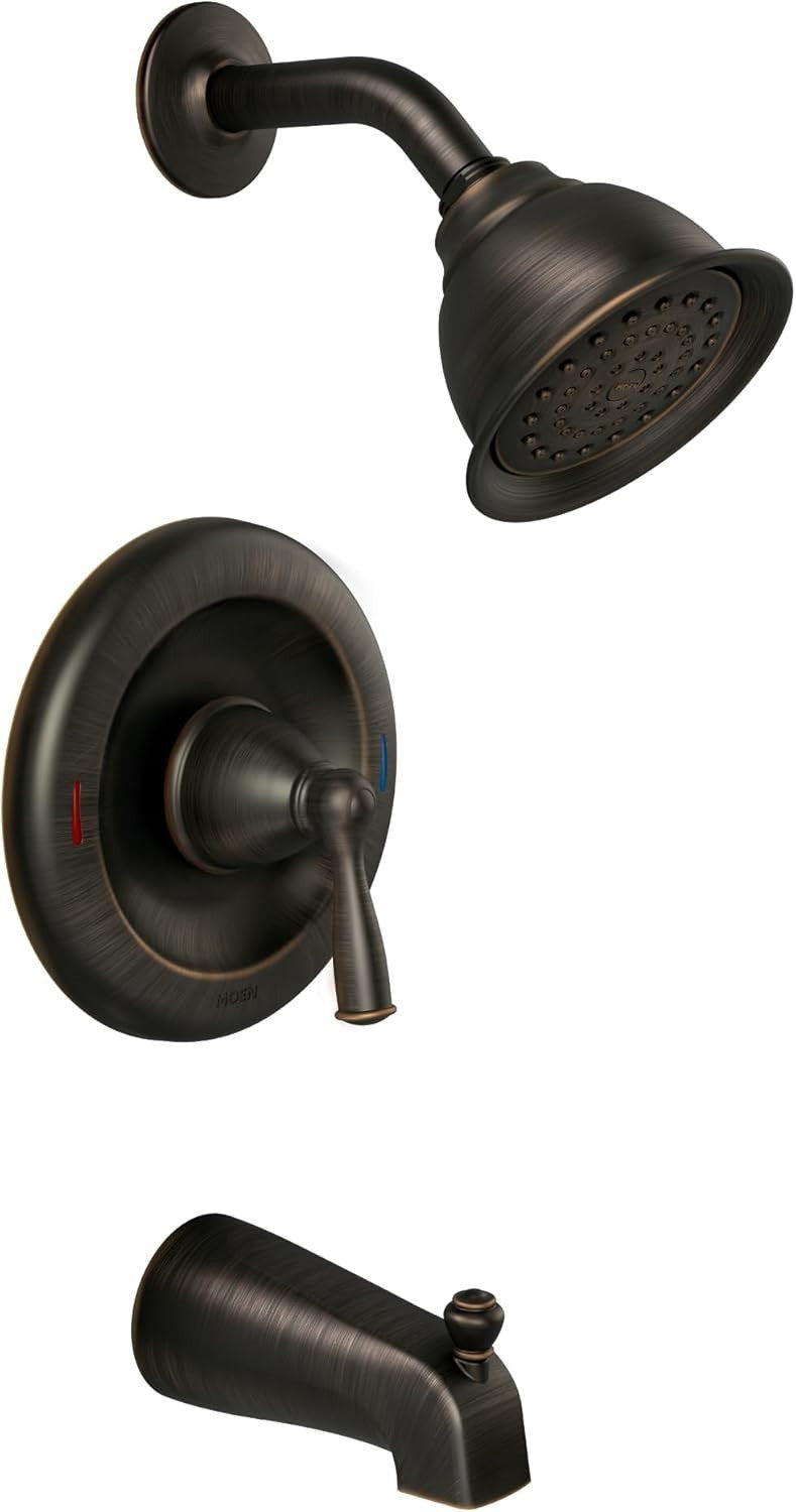 MOEN Banbury Single-Handle 1.75 GPM Tub Shower Faucet Bronze 82910BRB Valve Incl