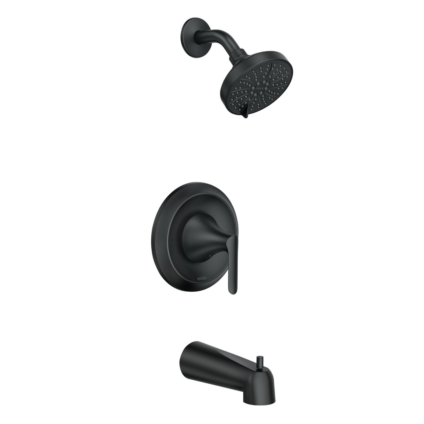 Moen 82518BL Findlay Posi-Temp Tub Shower Faucet Set Matte Black 6-Function New