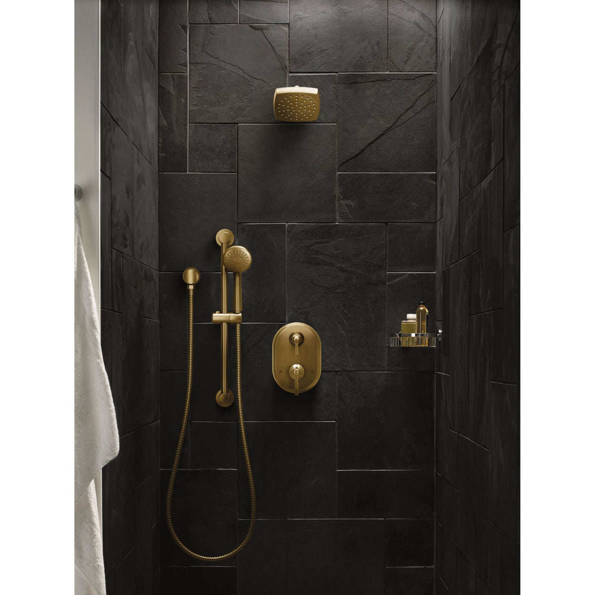 Moen S6365BG Voss 6 in Single Function Shower Head 2.5GPM in Brushed Gold — view 3