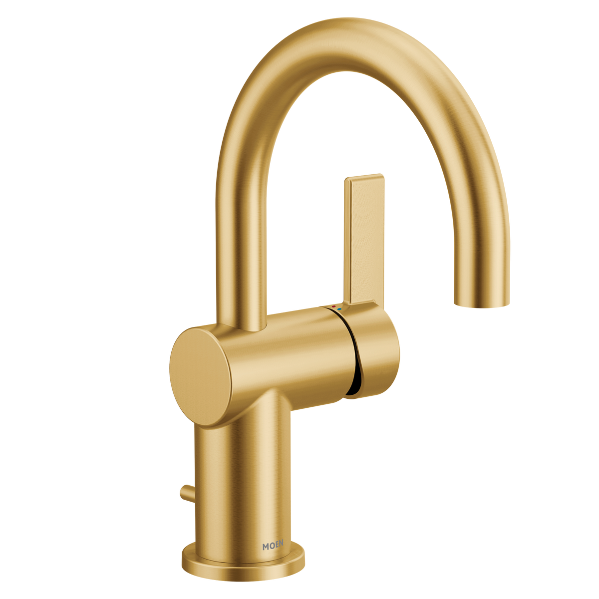 Moen 6221BG Cia Brushed Gold One-Handle High Arc Bathroom Faucet