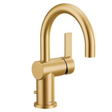 Moen 6221BG Cia Brushed Gold One-Handle High Arc Bathroom Faucet