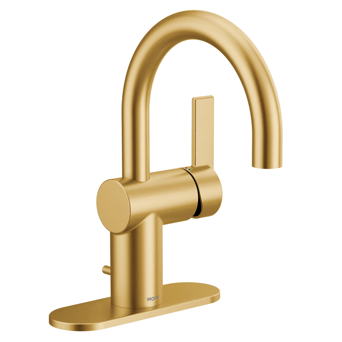 Moen 6221BG Cia Brushed Gold One-Handle High Arc Bathroom Faucet