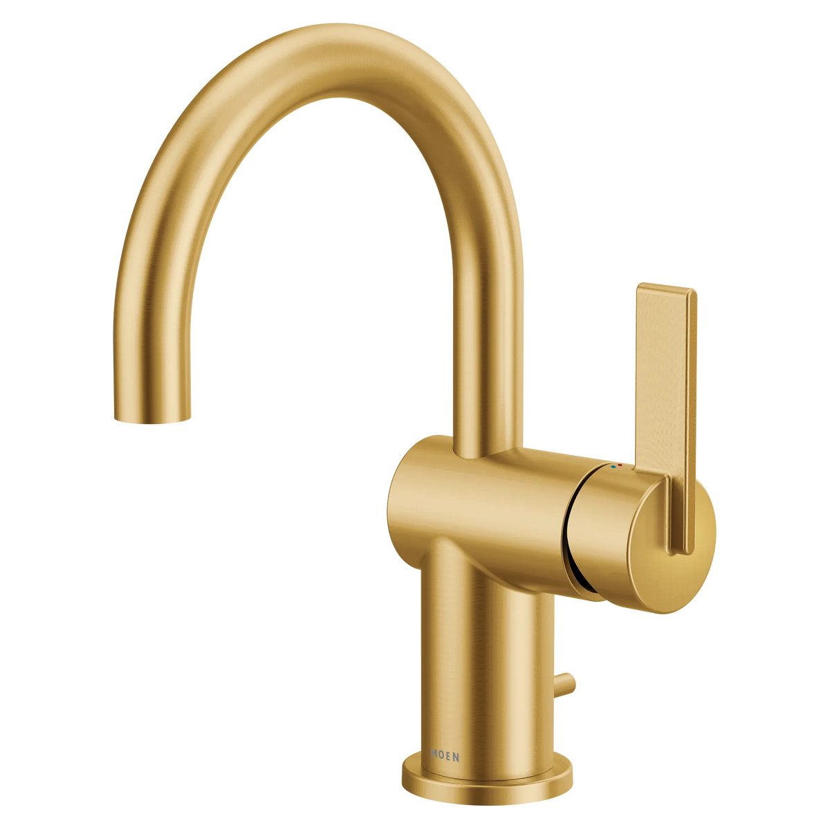 Moen 6221BG Cia Brushed Gold One-Handle High Arc Bathroom Faucet