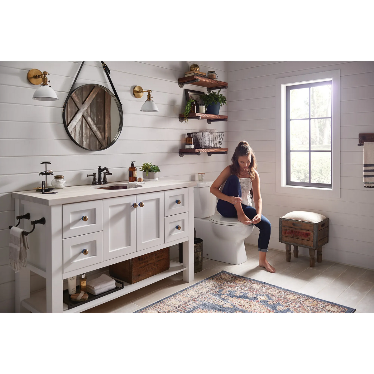 Moen 6401ORB Belfield Oil Rubbed Bronze Two-Handle High Arc Bathroom Faucet