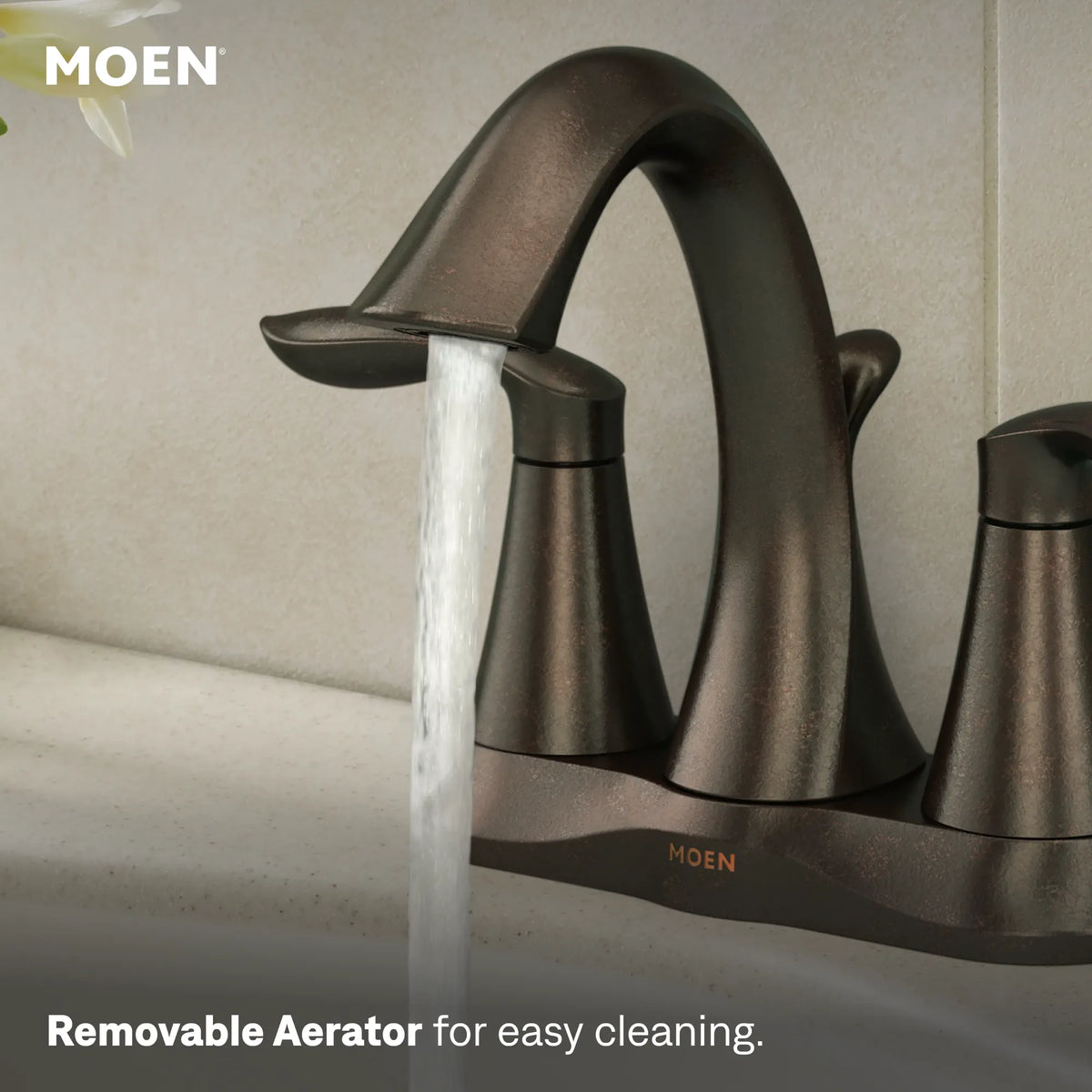 Moen 6410ORB Eva Oil Rubbed Bronze Two-Handle High Arc Bathroom Faucet