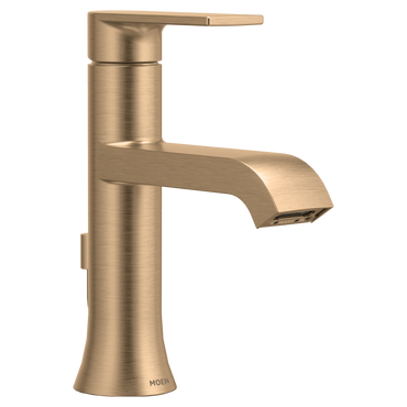 Moen 6706BZG Genta Bronzed Gold LX One-Handle High Arc Bathroom Faucet