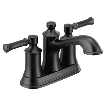 Moen 6802BL Dartmoor Matte Black Two-Handle High Arc Bathroom Faucet