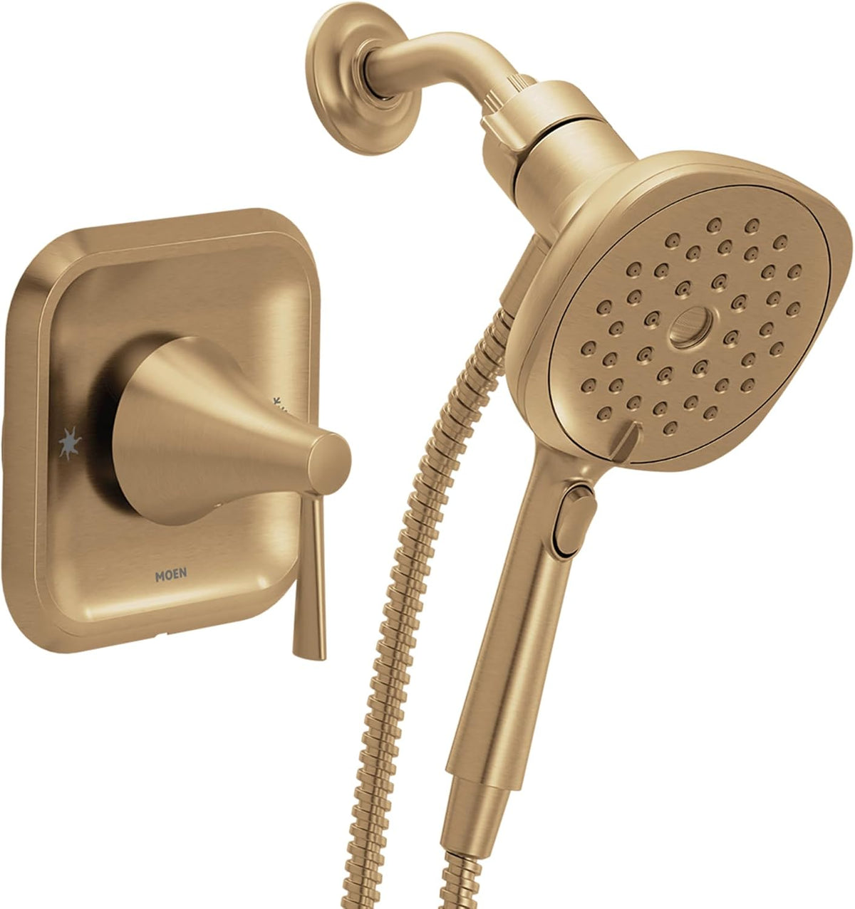 Moen 82023BZG Ronan Bronzed gold Posi-Temp shower only — view 2