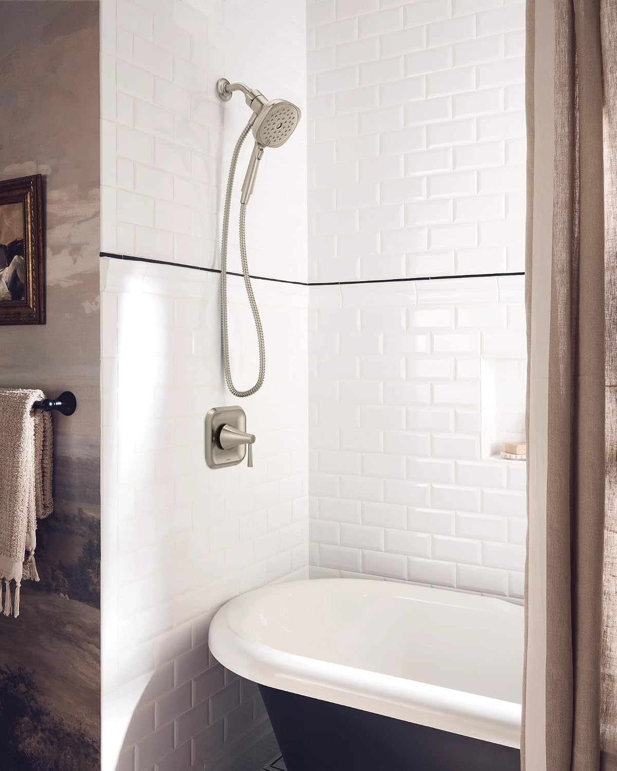 Moen 82023SRN Ronan Spot Resist Brushed Nickel Posi-Temp Shower Only Faucet — view 4