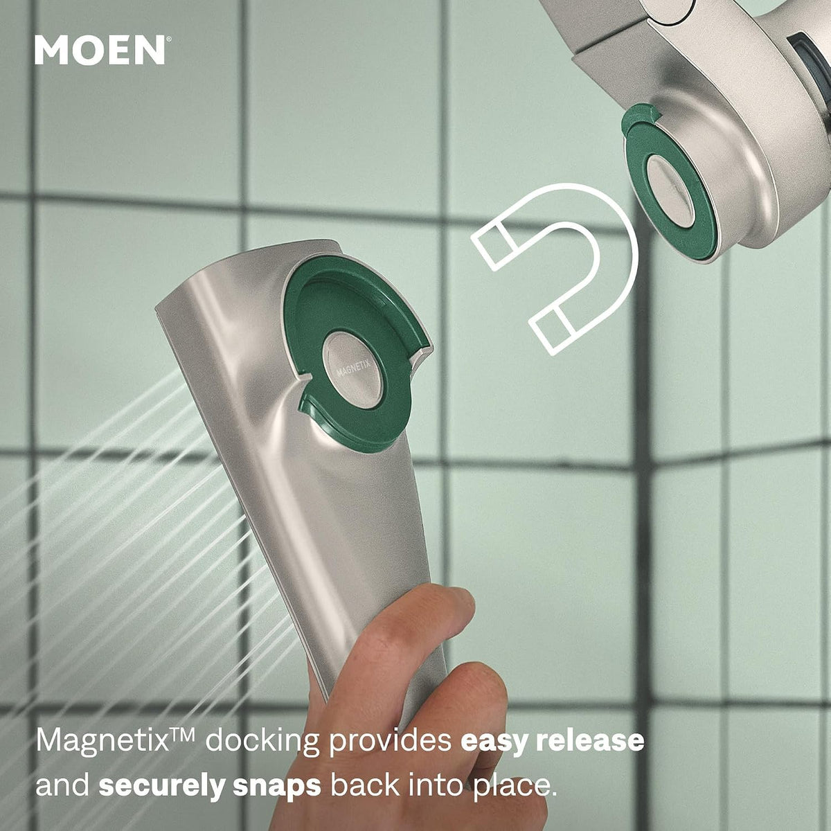 Moen 220C3EPBN Verso Combination Shower with Infiniti Dial in Brushed Nickel — view 5