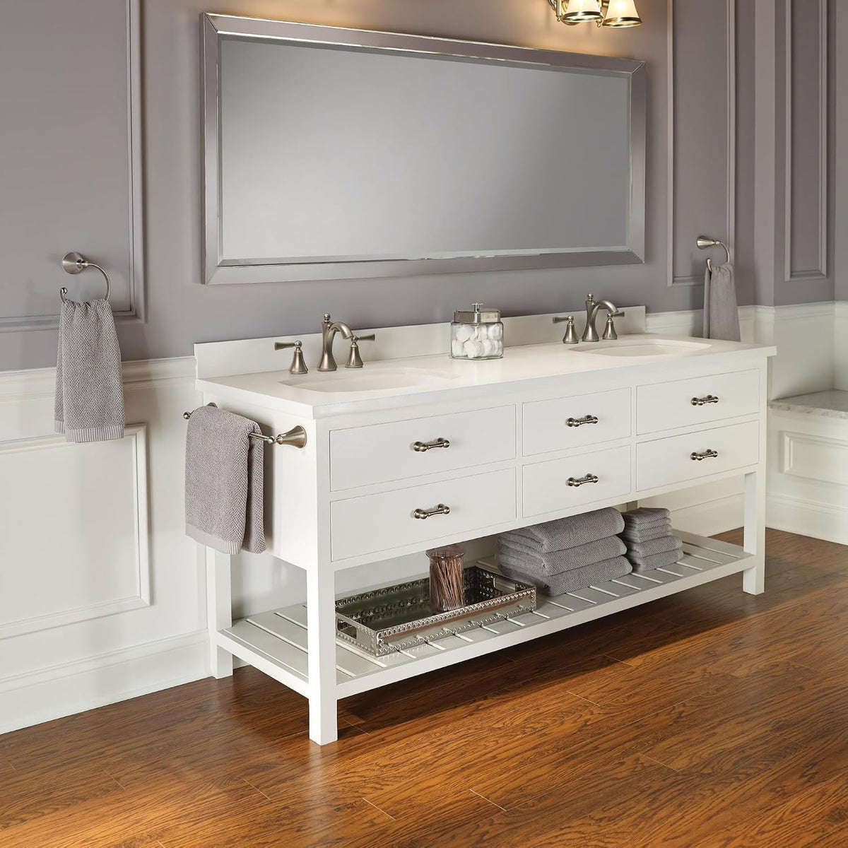 Moen TV4520BN Wynford Brushed Nickel Two-Handle High Arc Bathroom Faucet — view 6
