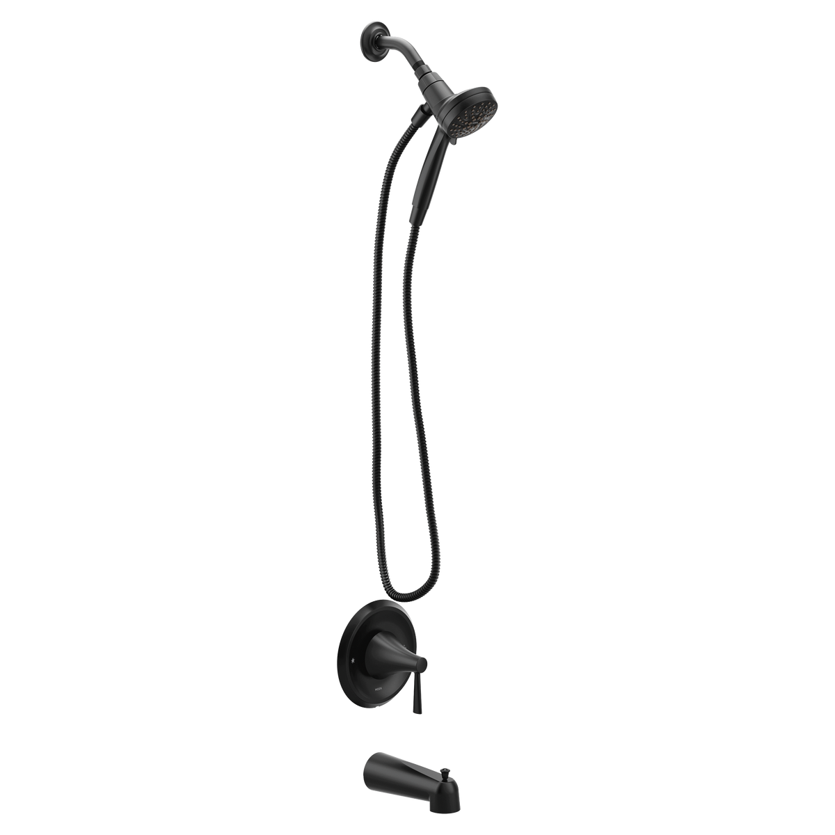Moen 82021BL Ronan Matte Black Posi-Temp Tub/Shower
