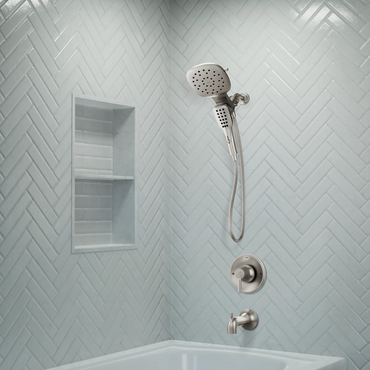 Moen 82140SRN Zyla Spot Resist Brushed Nickel Posi-Temp Tub/Shower