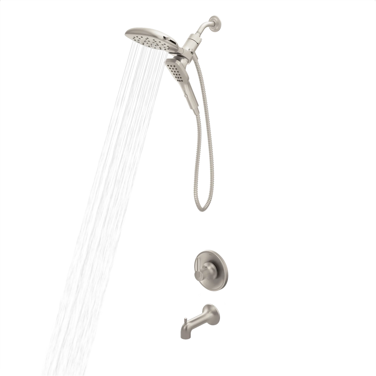 Moen 82140SRN Zyla Spot Resist Brushed Nickel Posi-Temp Tub/Shower