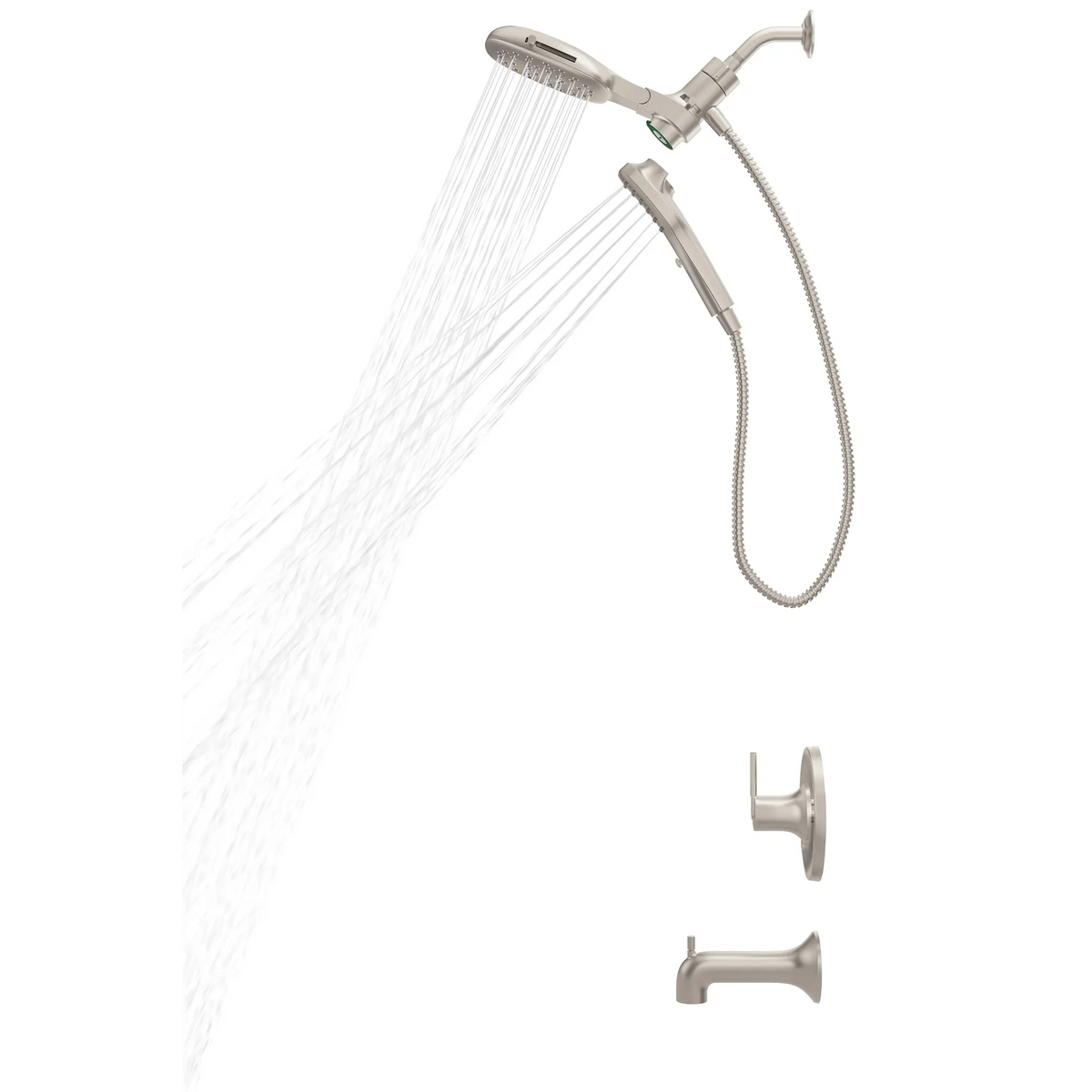 Moen 82140SRN Zyla Spot Resist Brushed Nickel Posi-Temp Tub/Shower