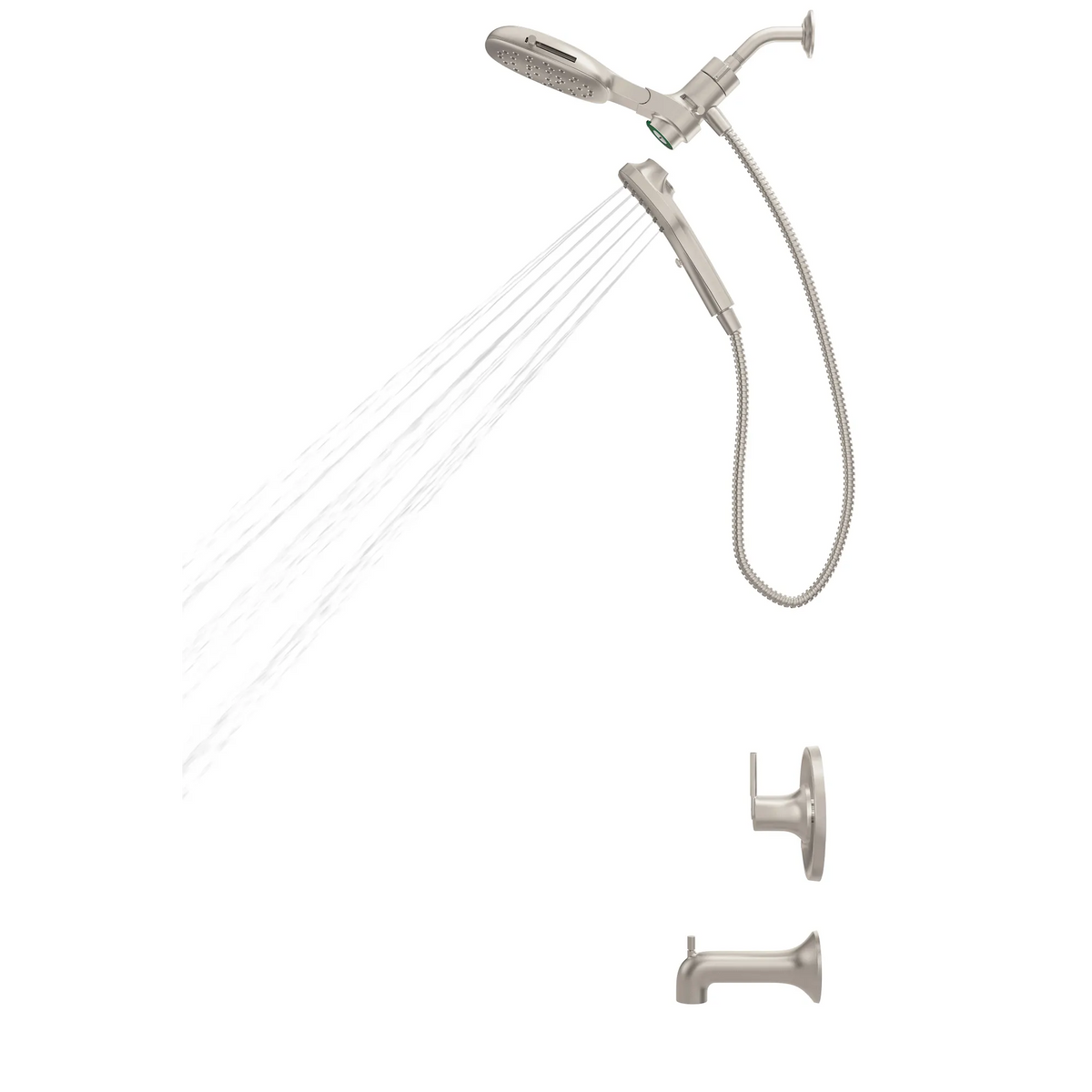 Moen 82140SRN Zyla Spot Resist Brushed Nickel Posi-Temp Tub/Shower