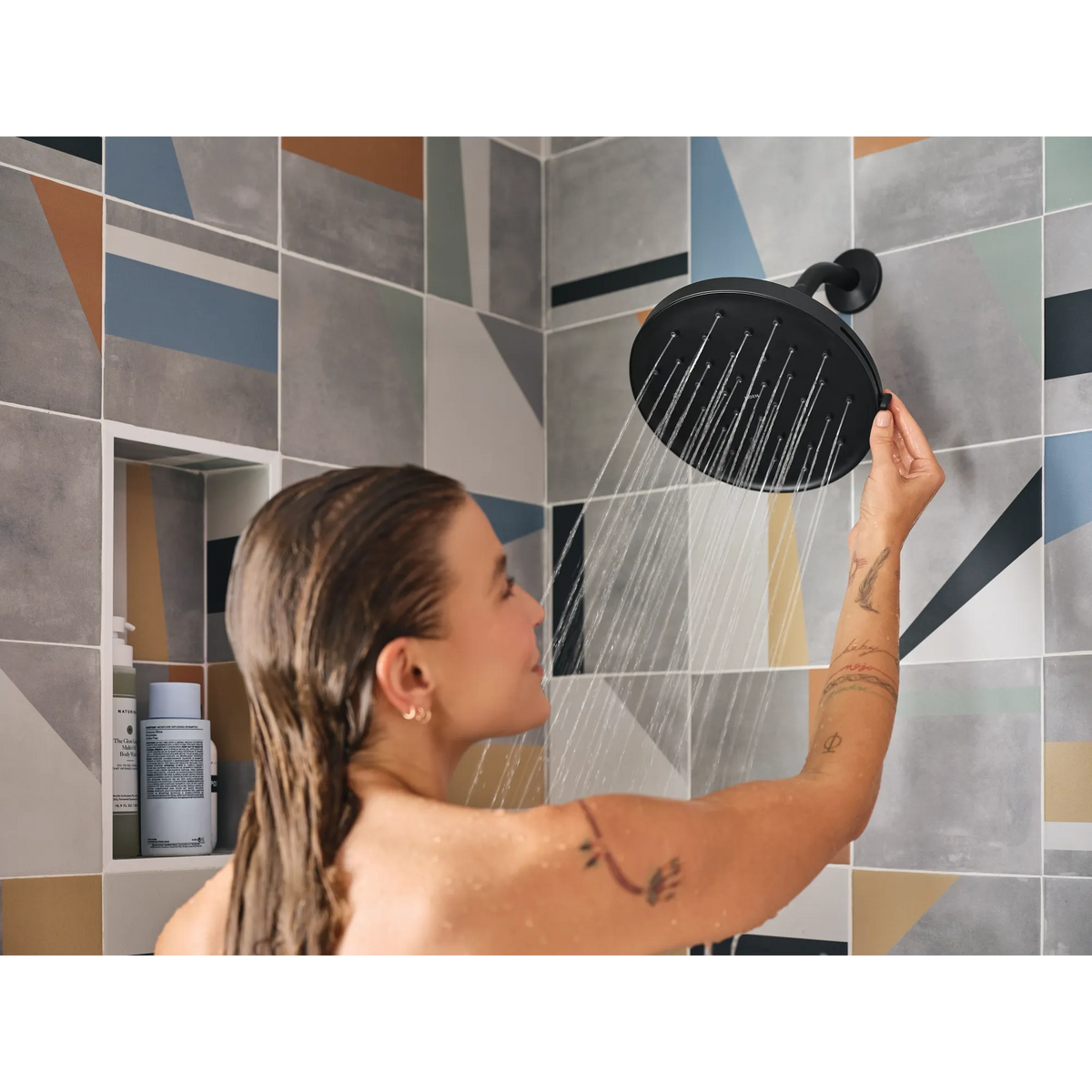 Moen 82156BL Avri Matte Black Posi-Temp Tub/Shower