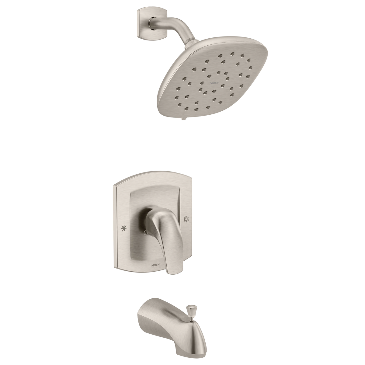 Moen 82534SRN Zarina Spot resist brushed nickel Posi-Temp tub/shower