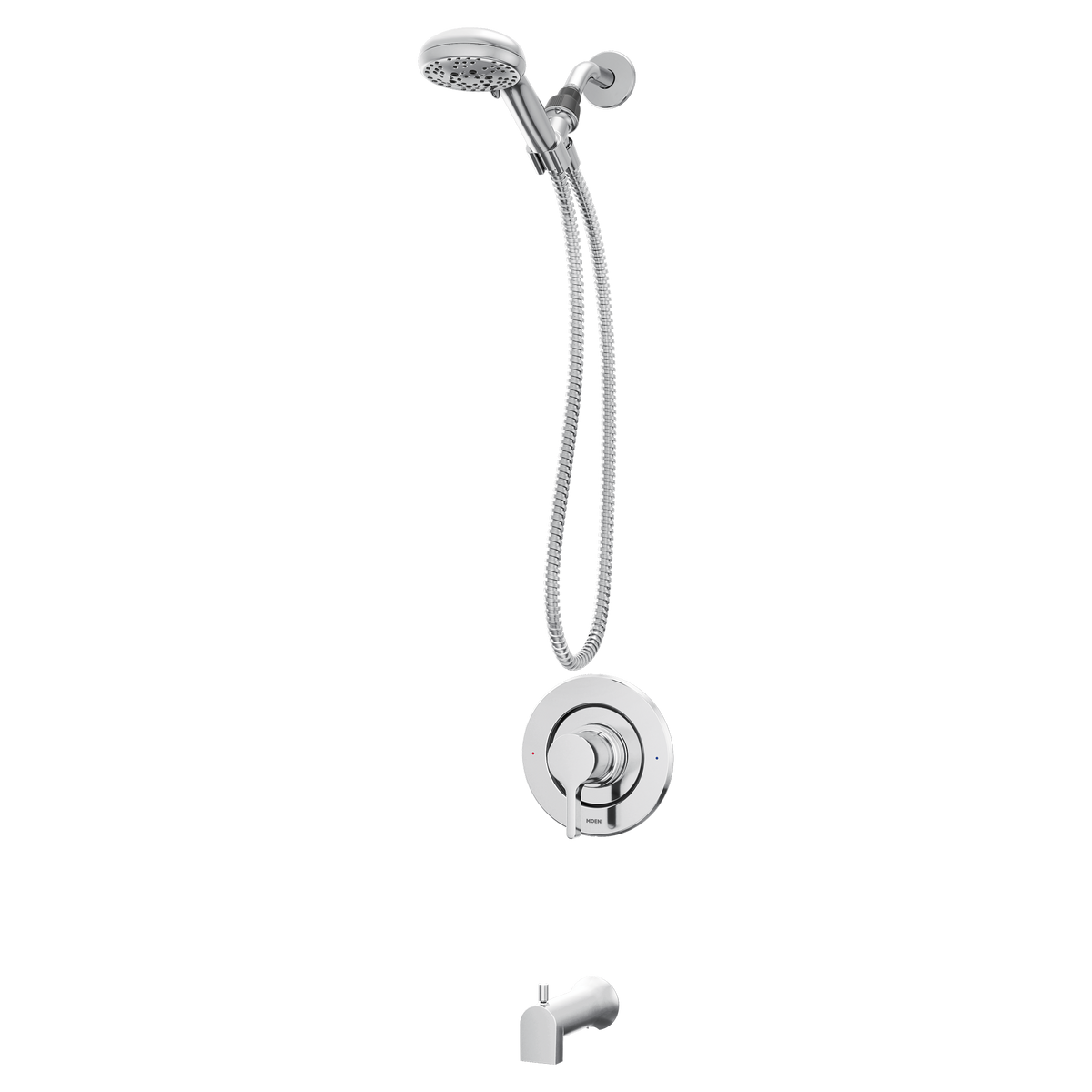 Moen 82775SRN Beric Spot resist brushed nickel Posi-Temp tub/shower