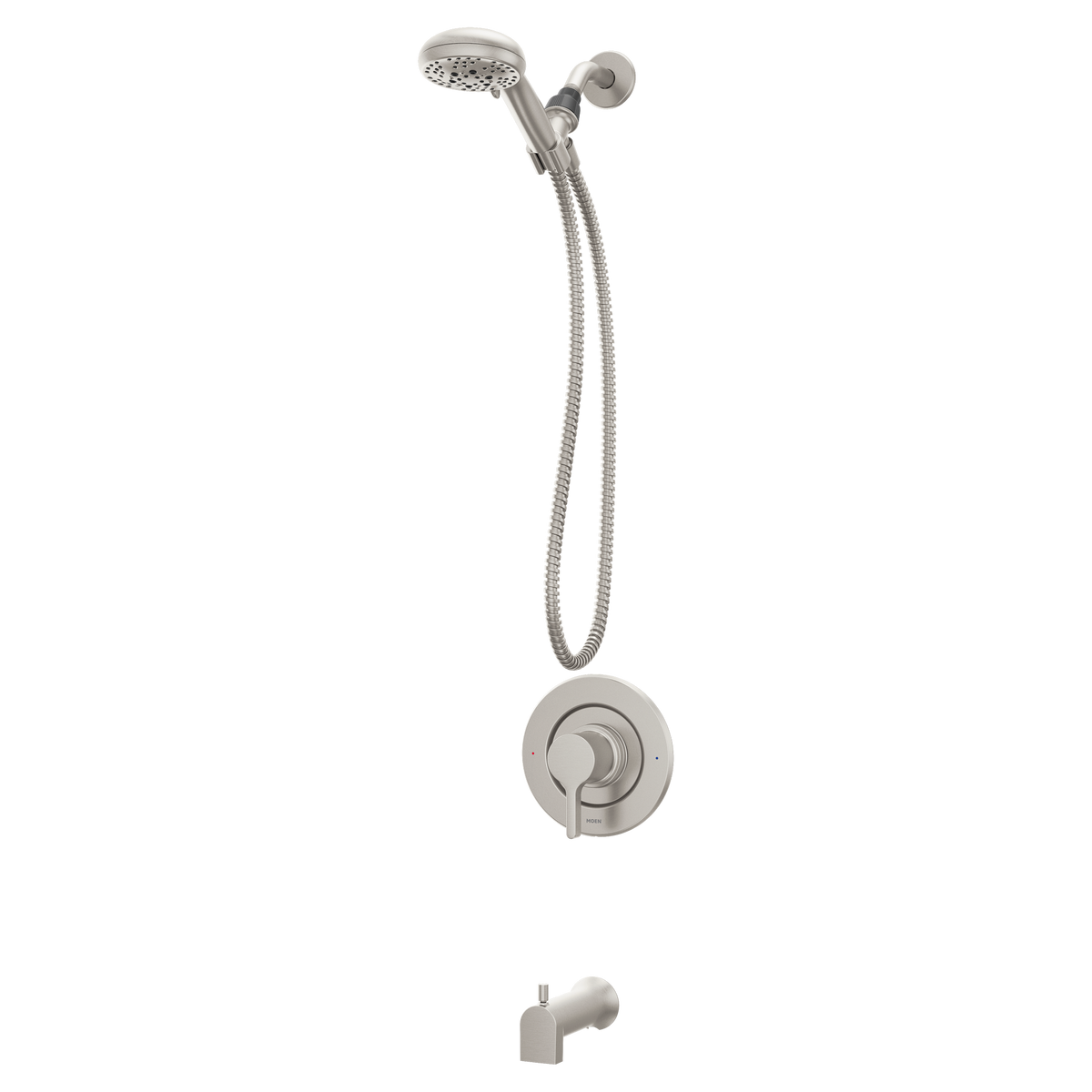 Moen 82775SRN Beric Spot resist brushed nickel Posi-Temp tub/shower