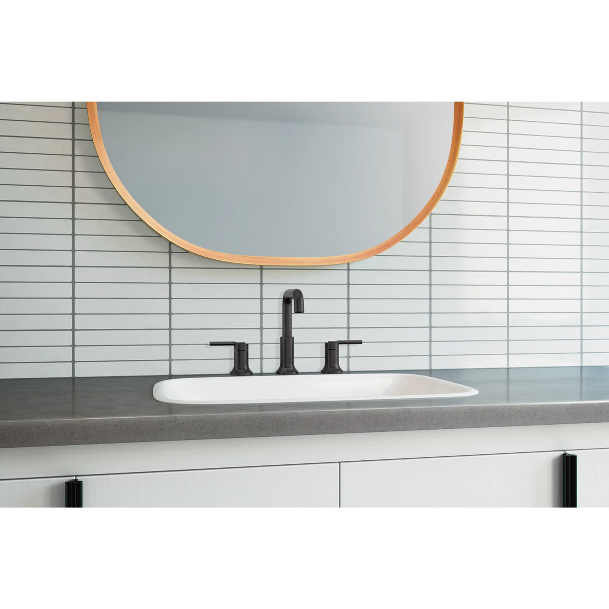 Moen 84142BL Zyla Matte Black Two-Handle High Arc Widespread Bathroom Faucet