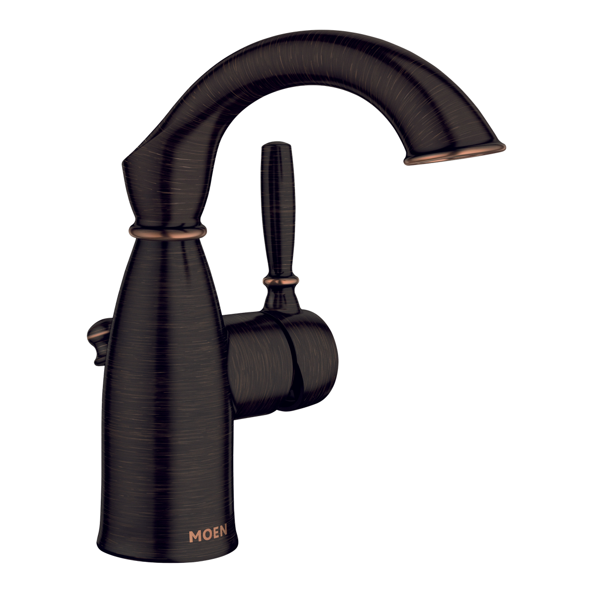 Moen 84144BRB Sarona Mediterranean Bronze One-Handle High Arc Bathroom Faucet