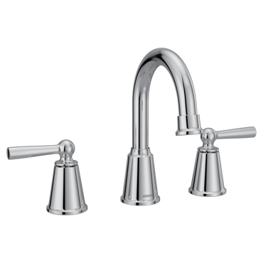 Moen 84349 Caldwell Chrome Two-Handle High Arc Bathroom Faucet