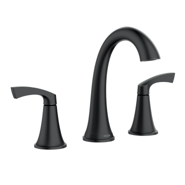 Moen 84468BL Korek Matte Black Widespread Bathroom Faucet