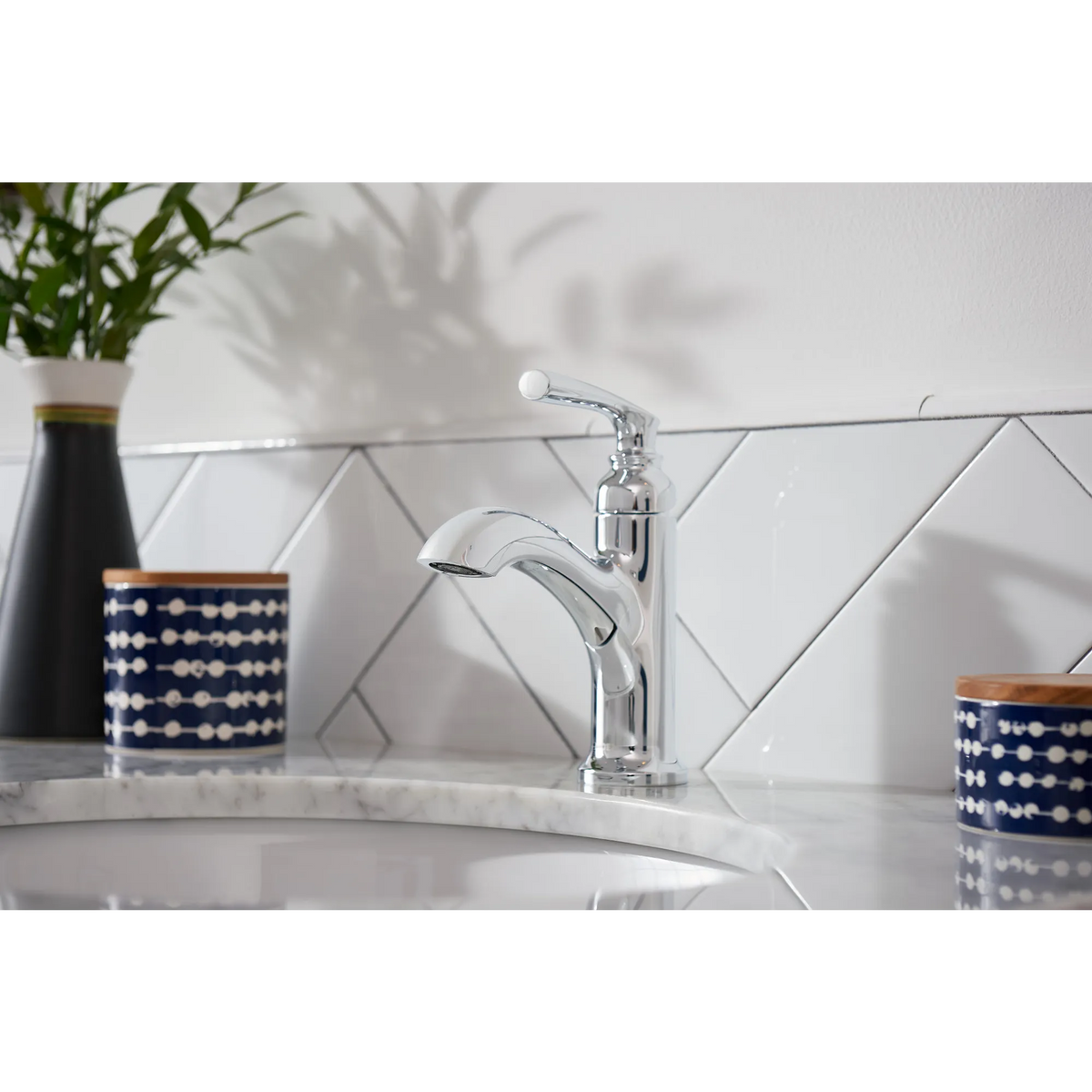 Moen 84535 Hilliard Chrome One-Handle High Arc Bathroom Faucet