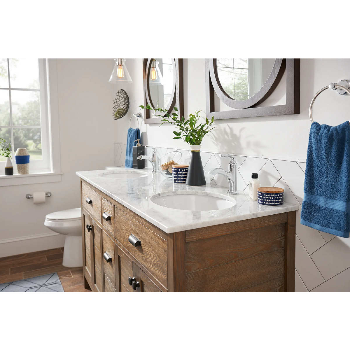 Moen 84535 Hilliard Chrome One-Handle High Arc Bathroom Faucet