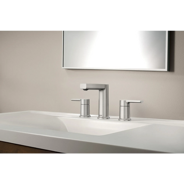 Moen 84629SRN Rinza Spot Resist Brushed Nickel Two-Handle Bathroom Faucet
