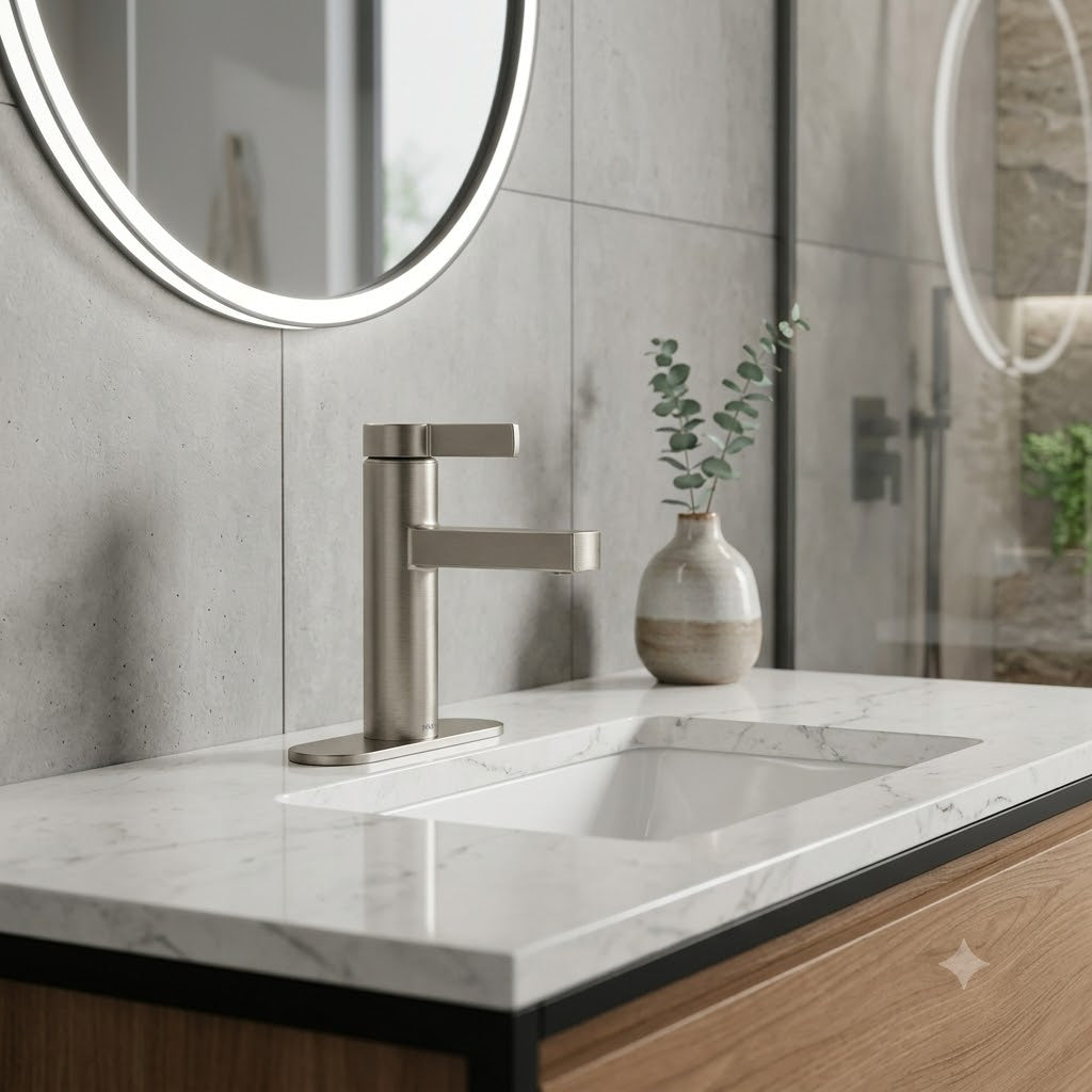 Moen Beric 84774SRN One-handle Bathroom Sink Faucet,Brushed Nickel *NEW*