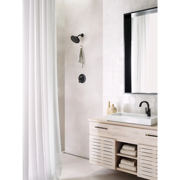 MOEN Doux TS2202BL Single-Handle Posi-Temp Shower Faucet Kit 2.5 GPM Matte Black - 2