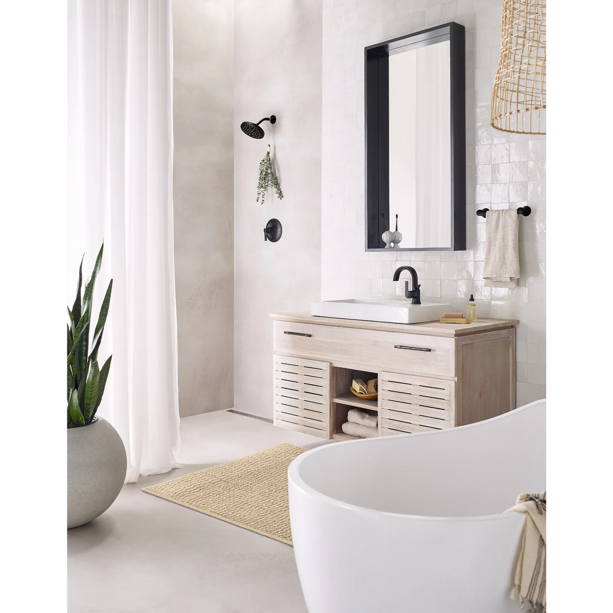 MOEN Doux TS2202BL Single-Handle Posi-Temp Shower Faucet Kit 2.5 GPM Matte Black - 3