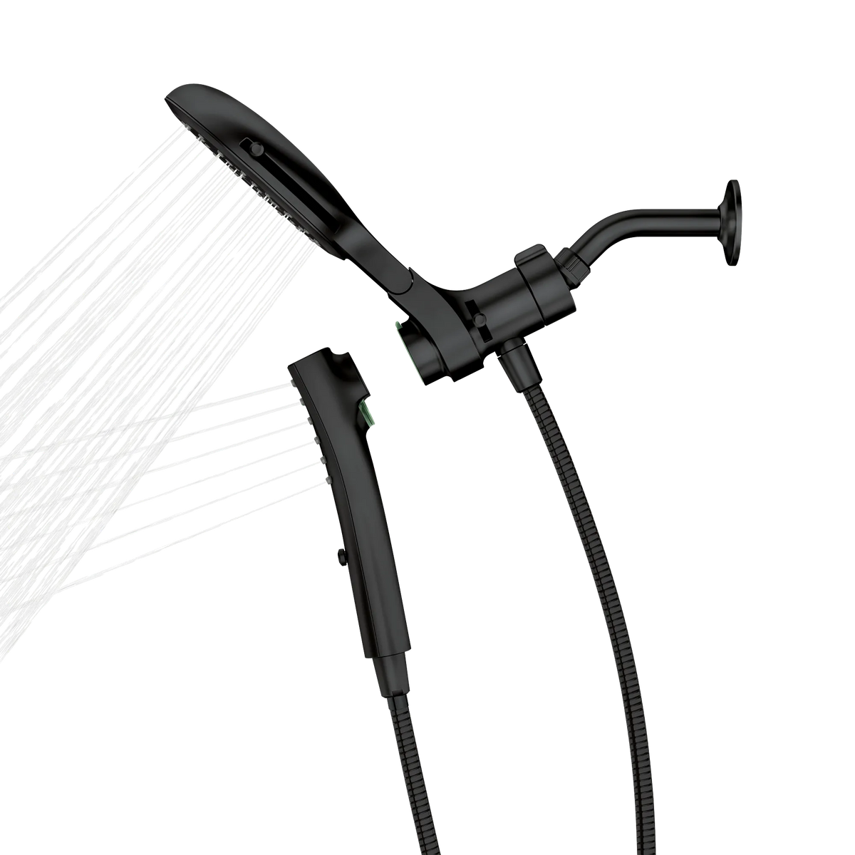 MOEN Verso 220C3EPBL 8-Spray Patterns with 1.75 GPM 7 in. Wall Mount Dual - 2