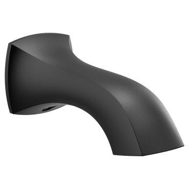 Moen 191956BL Voss Matte Black Non-Diverter Tub Spout Wall Mount 7-3/4 Inch - 1