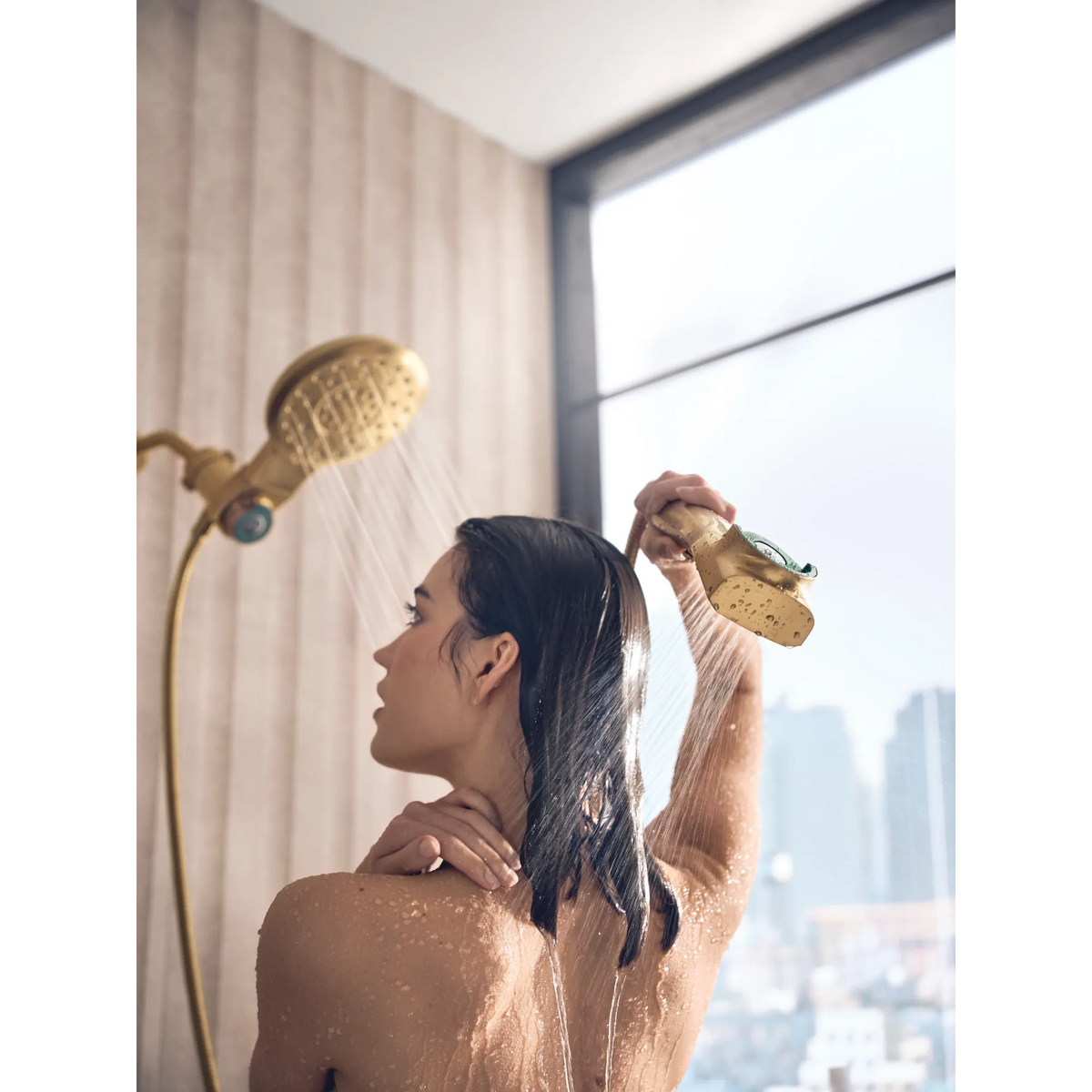 Moen 220C3BG Verso Combination Shower Head Brushed Gold Magnetix Handshower - 14