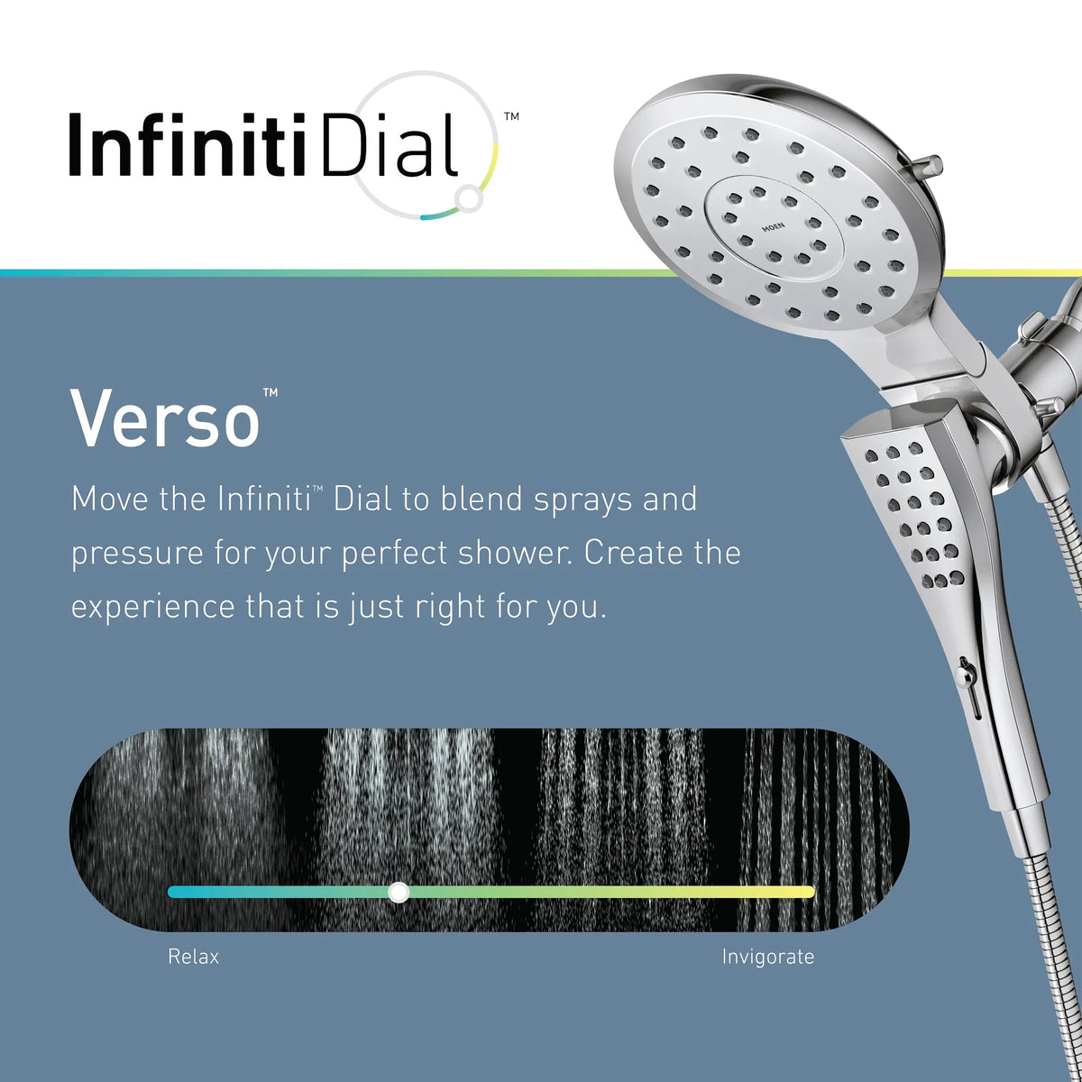Moen 220C3BG Verso Combination Shower Head Brushed Gold Magnetix Handshower - 15